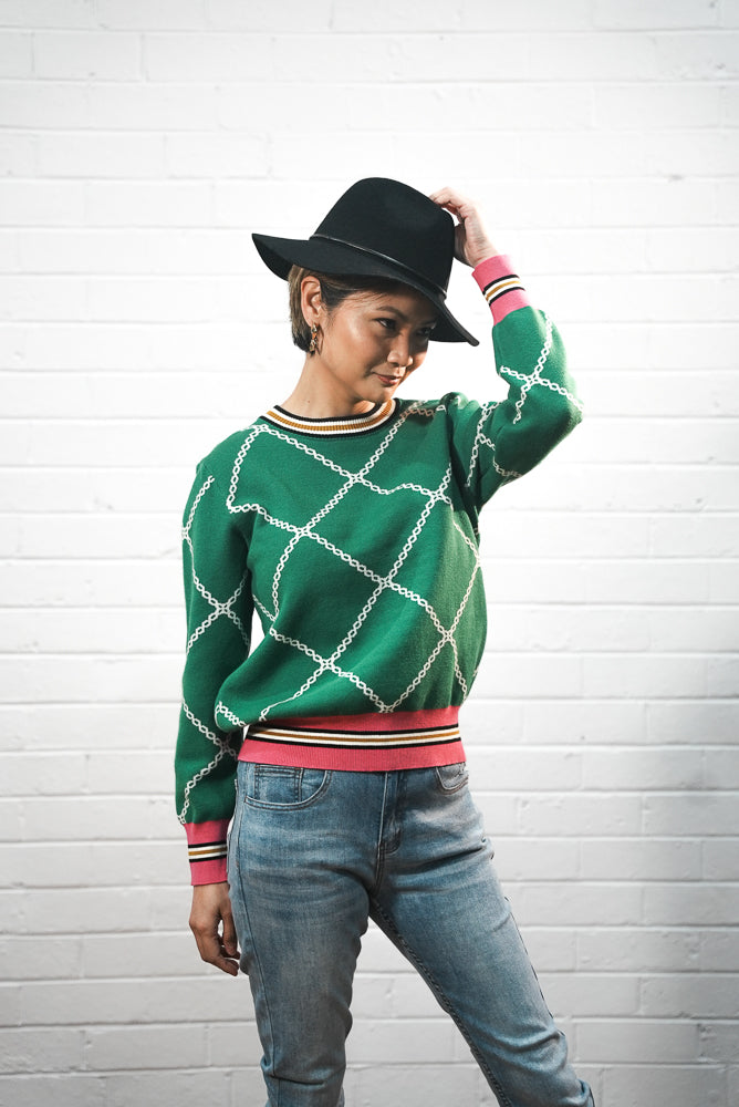 Chain printed jumper CHAIN KNIT