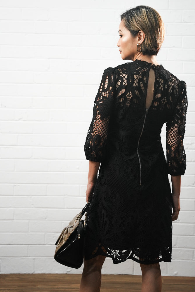 black Short lace dress | Runway Secrets