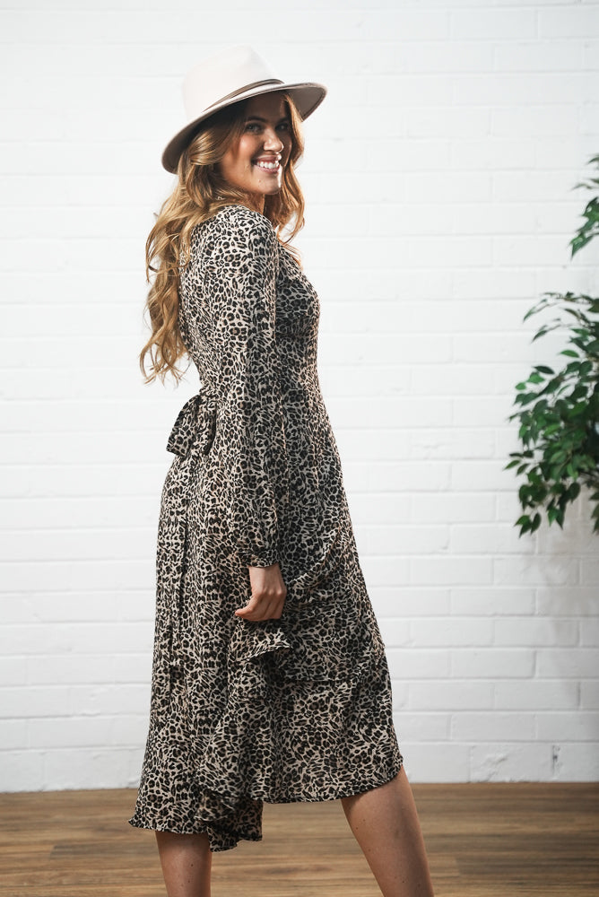 Leopard printed wrap dress | Runway Secrets