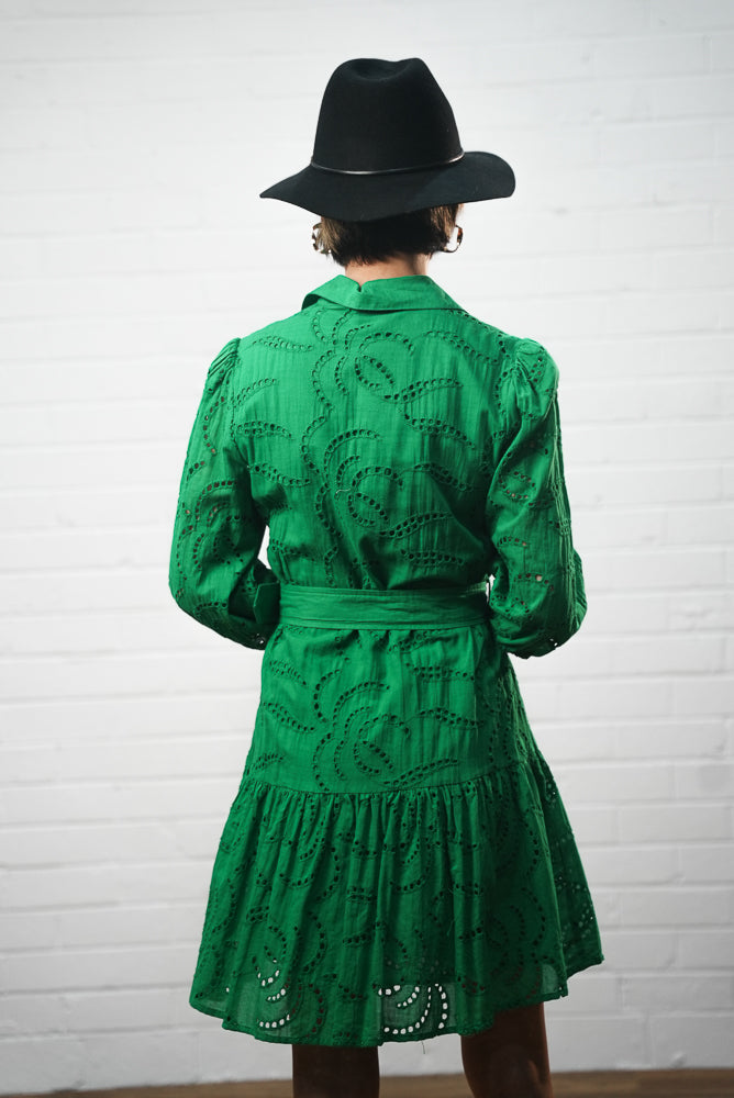 green Short lace dress | RIMA DRESS | Runway Secrets