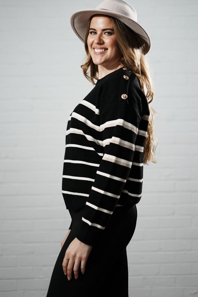 Black and white sailor stripe jumper | Runway Secrets