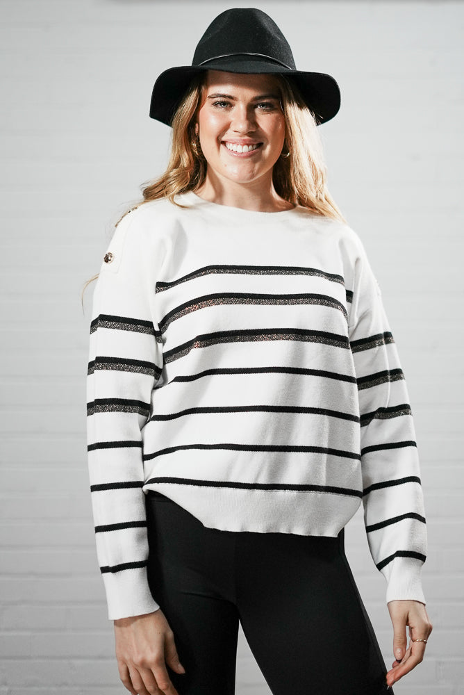 Black and white sailor stripe jumper | Runway Secrets