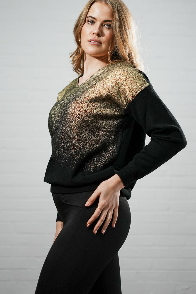 gold Gradient metallic jumper | Runway Secrets