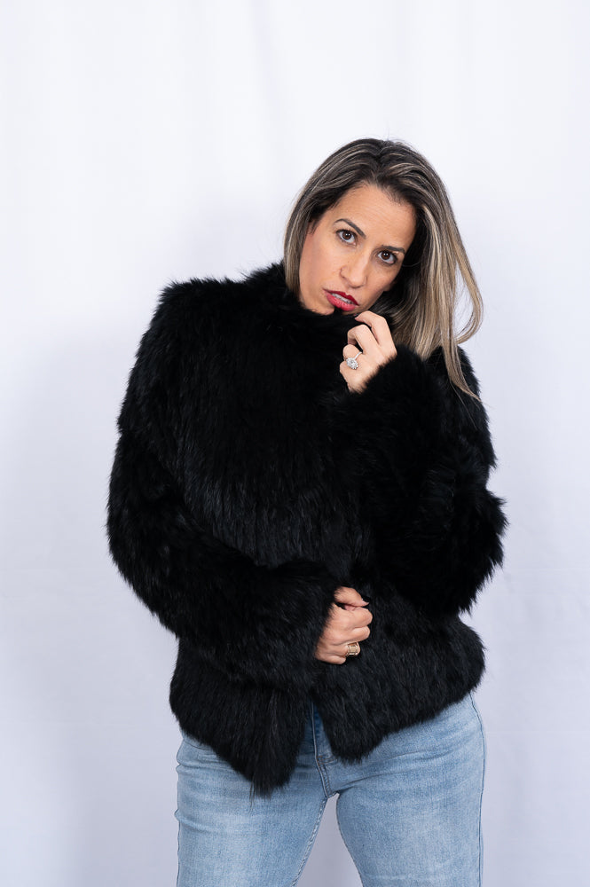 black Rabbit fur jacket | Runway Secrets