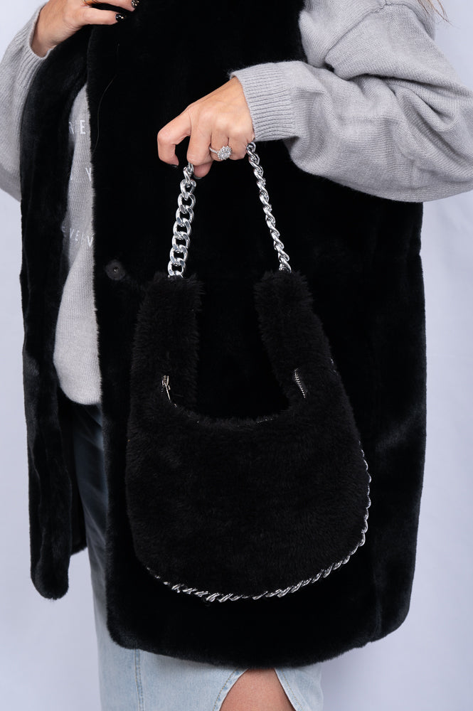 Shearling chain bag | Runway Secrets