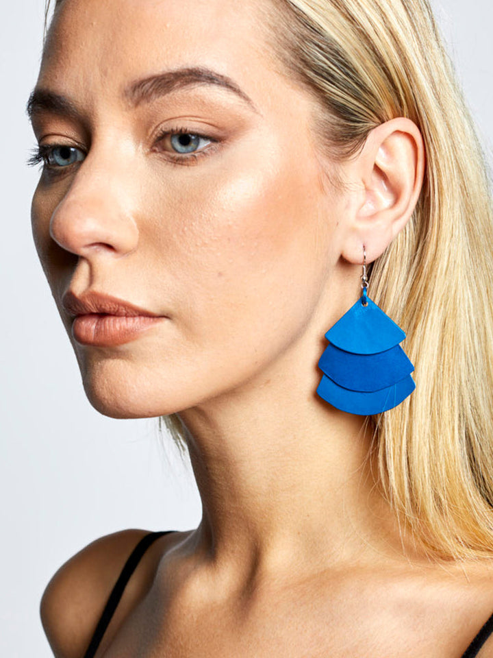 MONICA TRI FAN EARRINGS